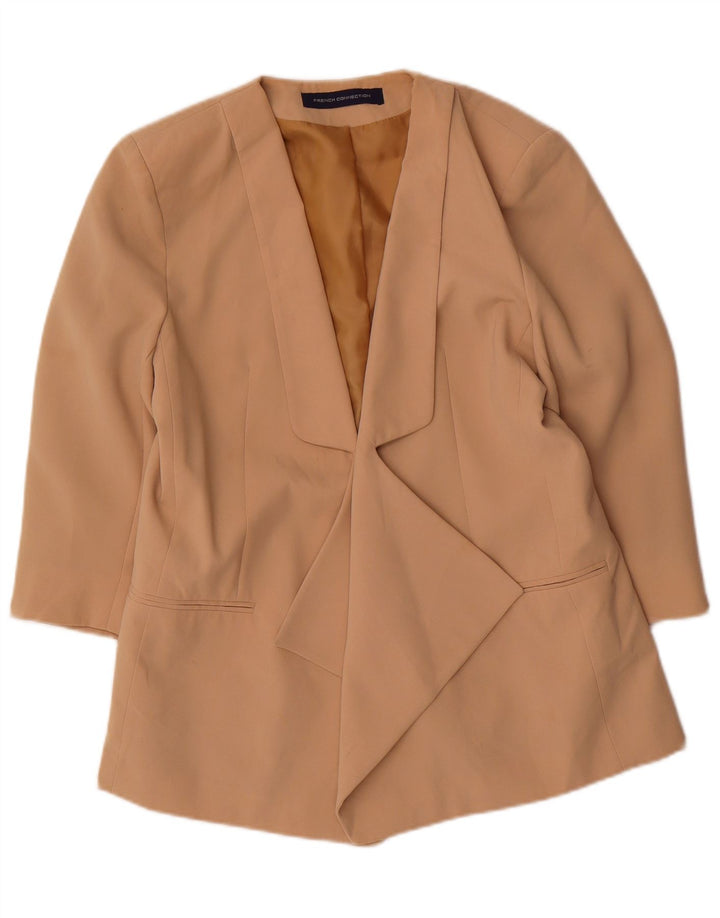 French Connection Veste blazer à manches 3/4 pour femme UK 14 Beige moyen