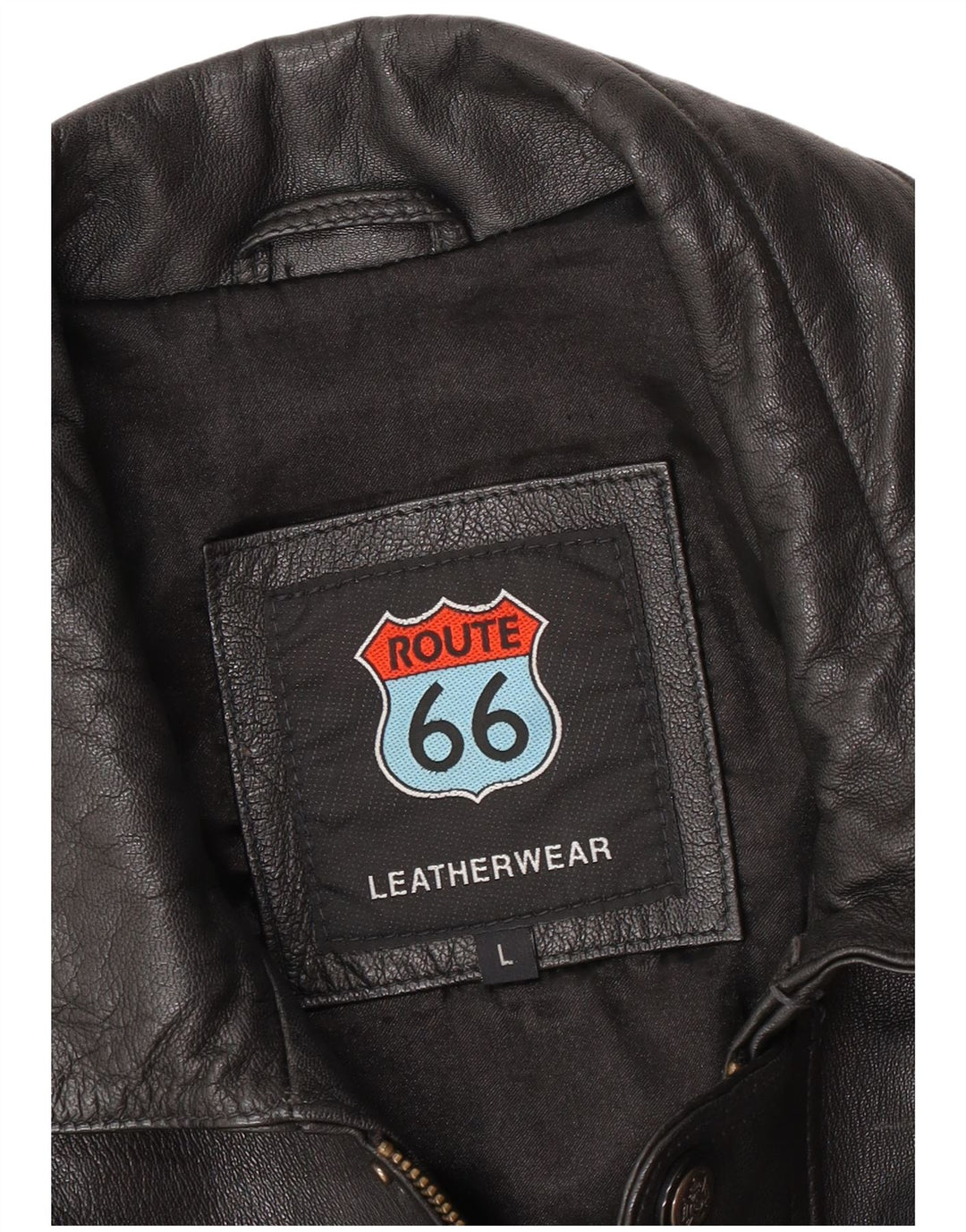 Route 66 Veste en cuir pour homme UK 40 Grand cuir noir