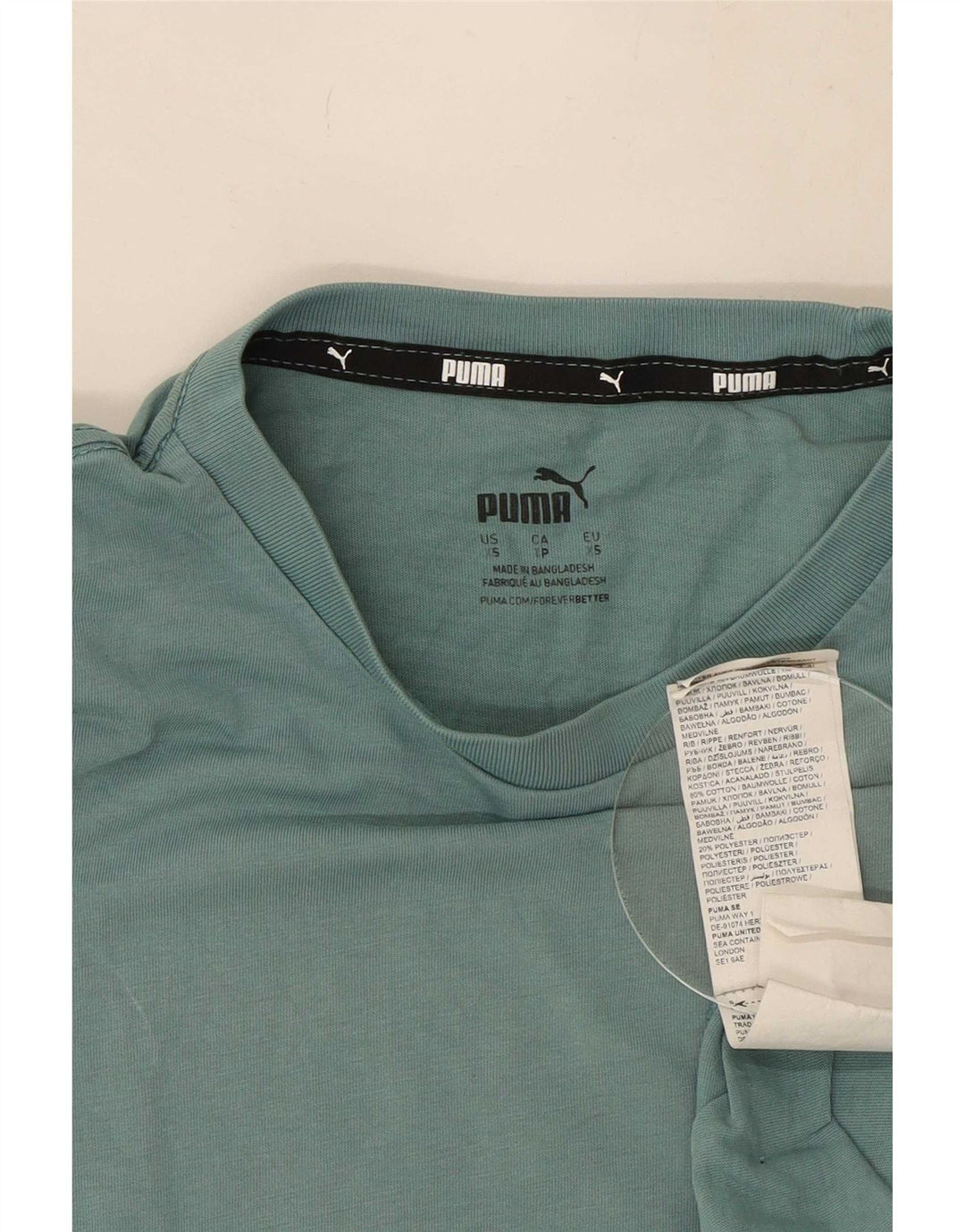 Puma T-Shirt Top XS Vert Coton Homme