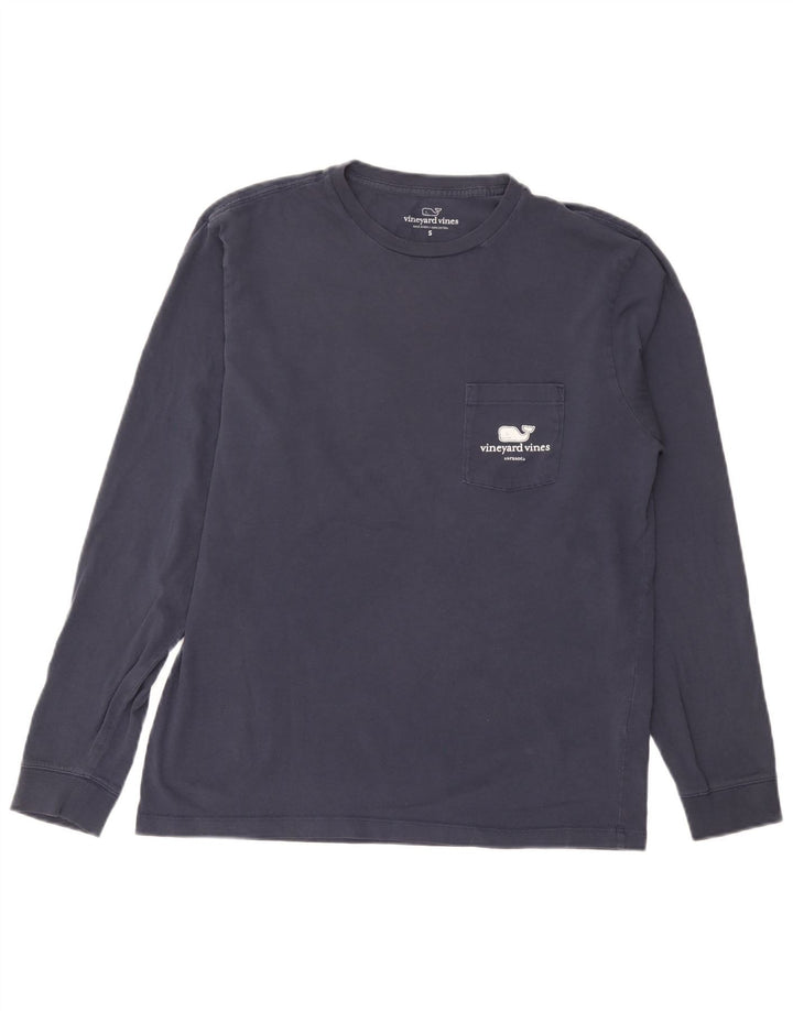 Vineyard Vines Haut graphique à manches longues pour homme en coton bleu marine