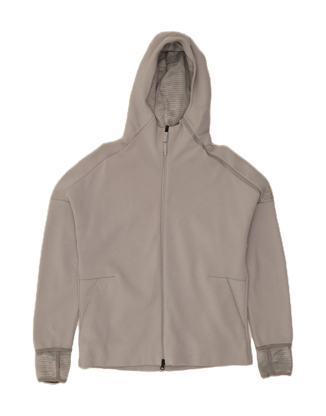 ADIDAS Mens Hoodie Jumper Small Grey Vintage Adidas and Second-Hand Adidas from Messina Hembry 