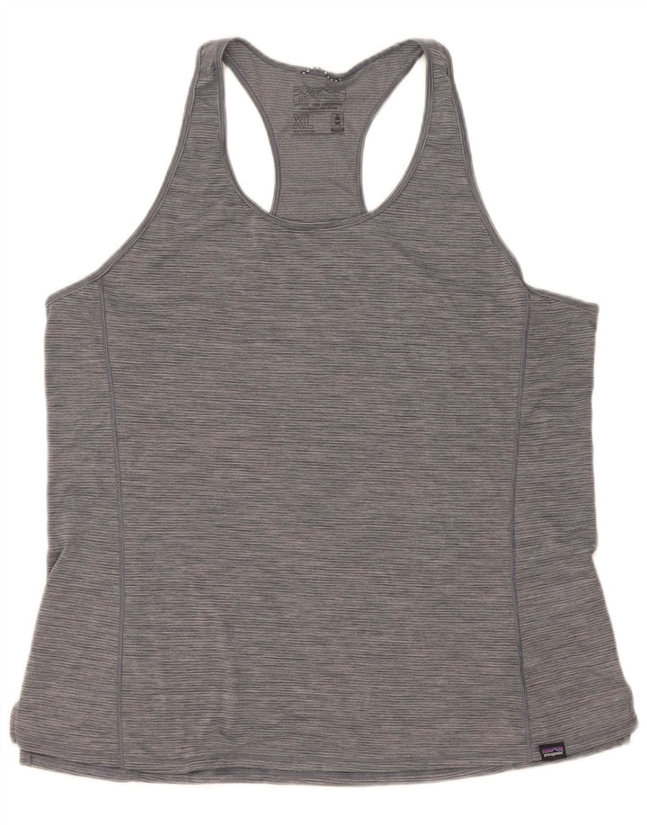 Patagonia Débardeur Femme UK 18 XL Gris Moucheté Polyester