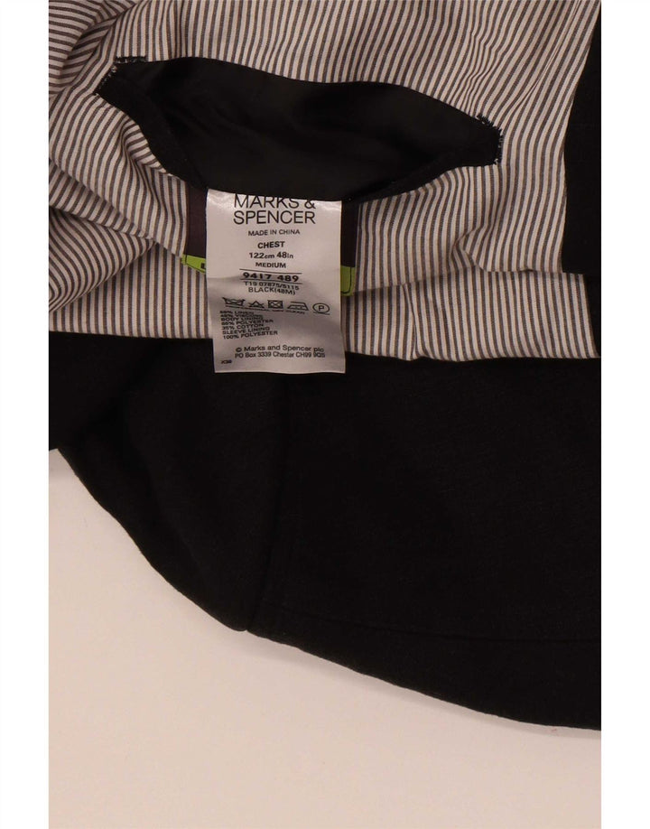Marks & Spencer Veste blazer à 2 boutons pour homme UK 48 2XL Lin noir