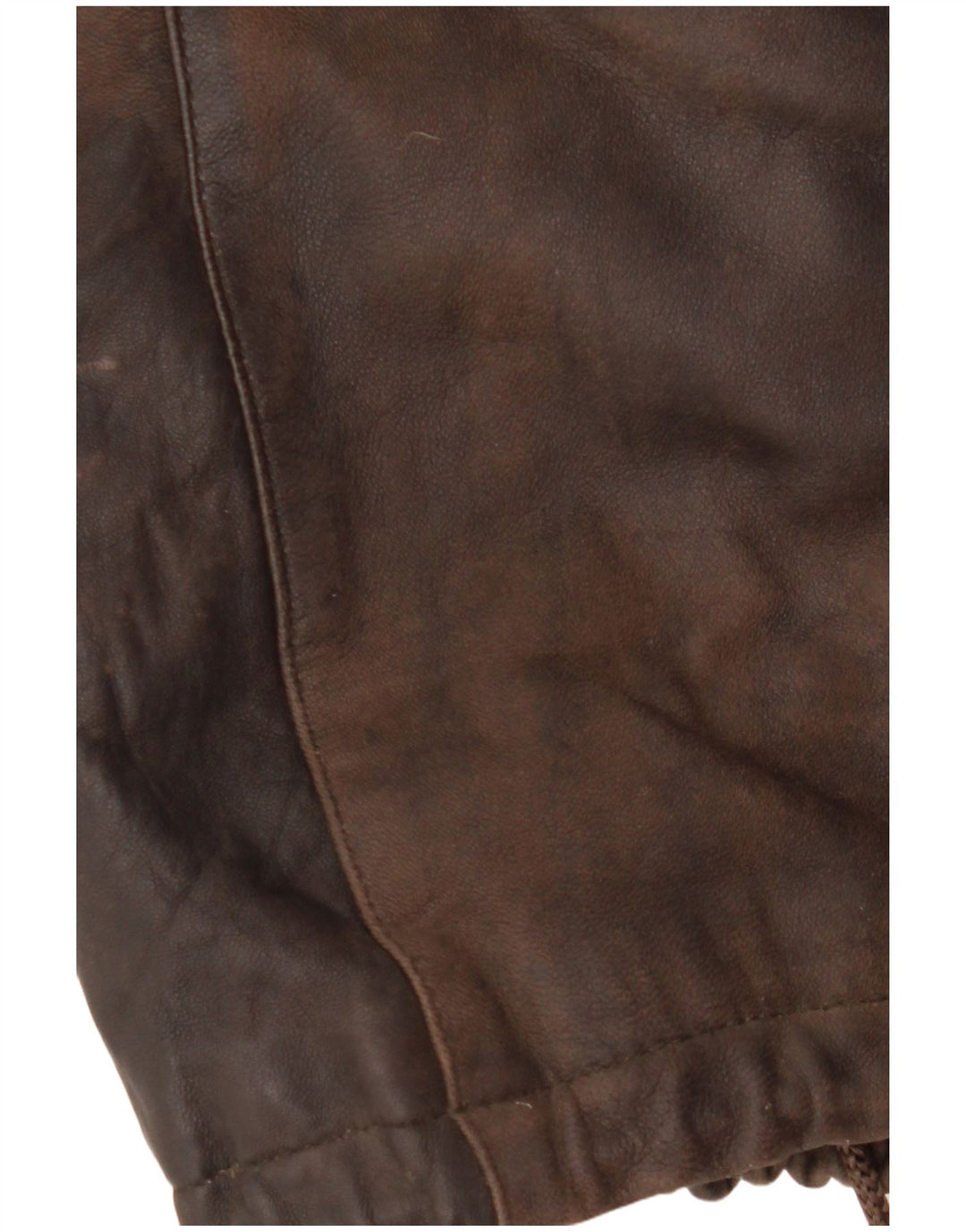 VINTAGE Manteau en cuir à capuche femme EU 38 Cuir marron moyen