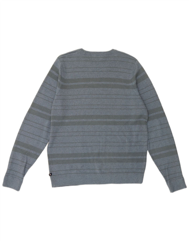 Marks & Spencer Pull à col rond Harbour bleu pour homme à rayures moyennes