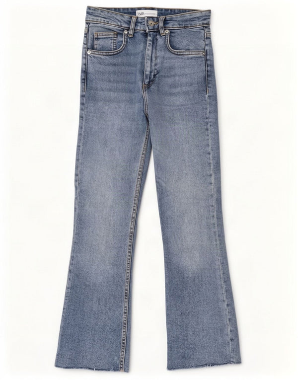 Zara Jean évasé pour femme EU 34 2XS W24 L26 Bleu