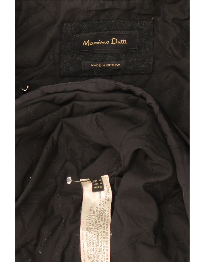 Massimo Dutti Manteau coupe-vent pour femme UK 14 Bleu marine moyen Colourblock