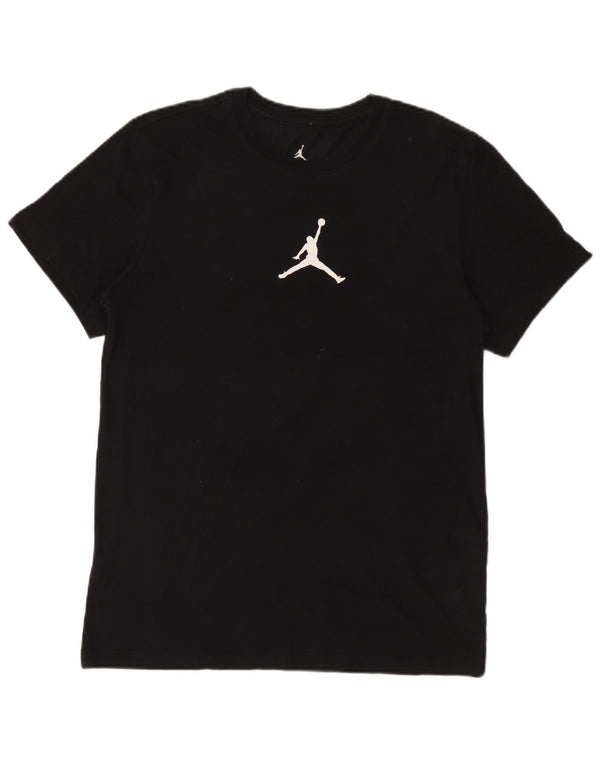 Jordan T-shirt Dri Fit pour homme en coton noir moyen