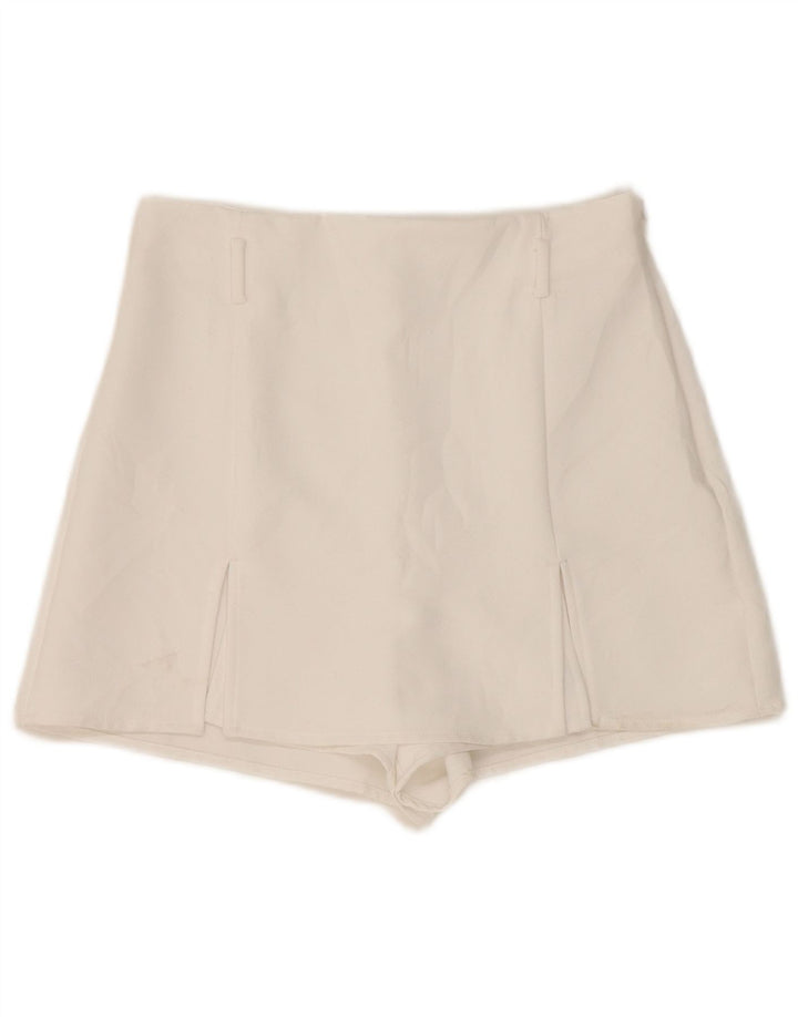 Zara Short taille haute décontracté pour femme Petit W26 Blanc Polyester