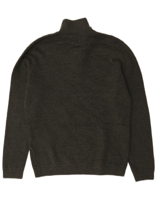 Superdry Pull à col zippé en laine mérinos kaki moyen pour homme