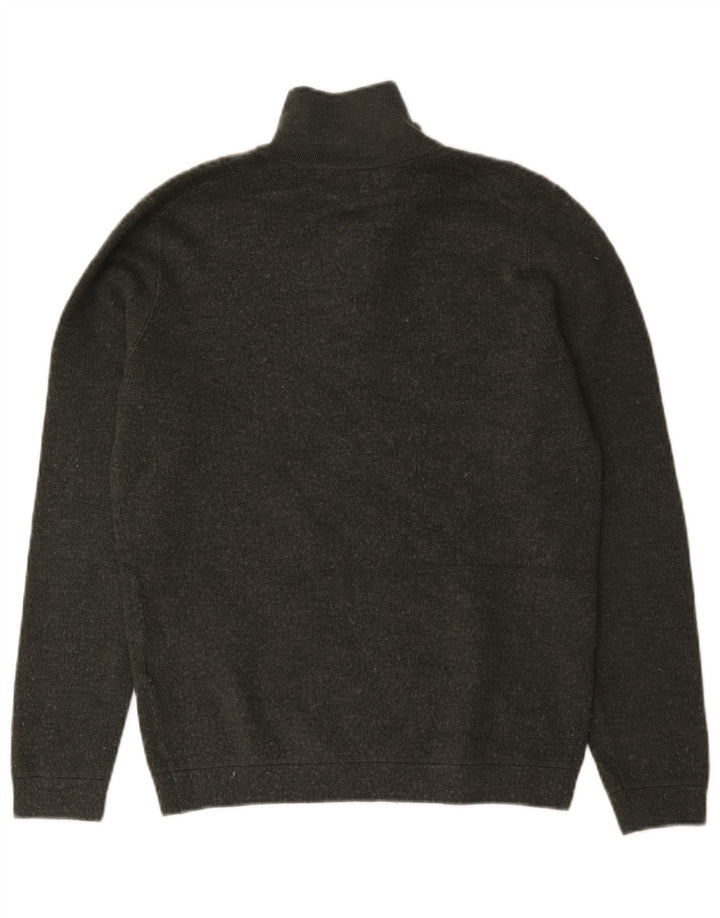 Superdry Pull à col zippé en laine mérinos kaki moyen pour homme