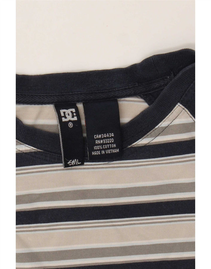 DC Haut Homme Manches 3/4 Petit Coton Rayé Blanc