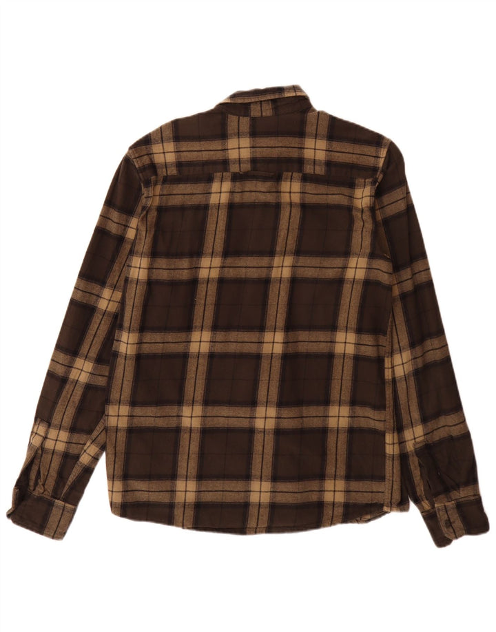Dickies Chemise en flanelle pour homme en coton à petits carreaux marron