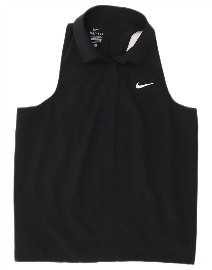 NIKE Débardeur Dri Fit pour femme UK 16 Large Noir Polyester