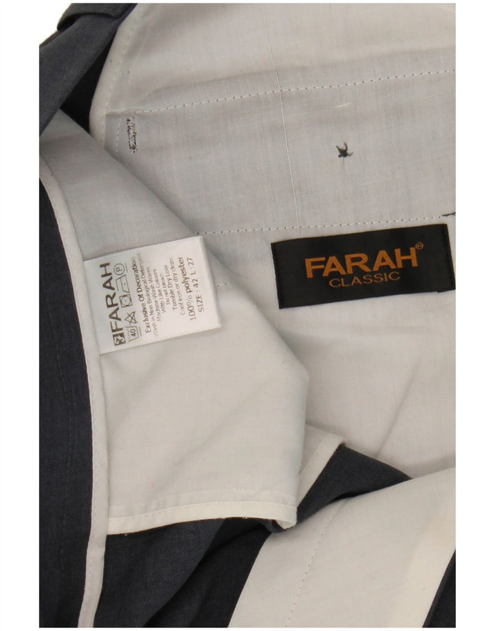 Farah Pantalon court droit W42 L27 Homme Gris Polyester
