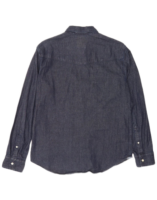 Levi's Chemise en Jean Coupe Standard Homme Bleu Marine Moyen Coton