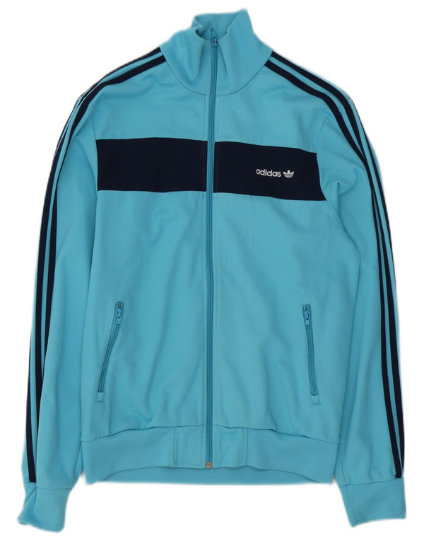 Adidas Veste de survêtement pour homme en coton color block bleu moyen