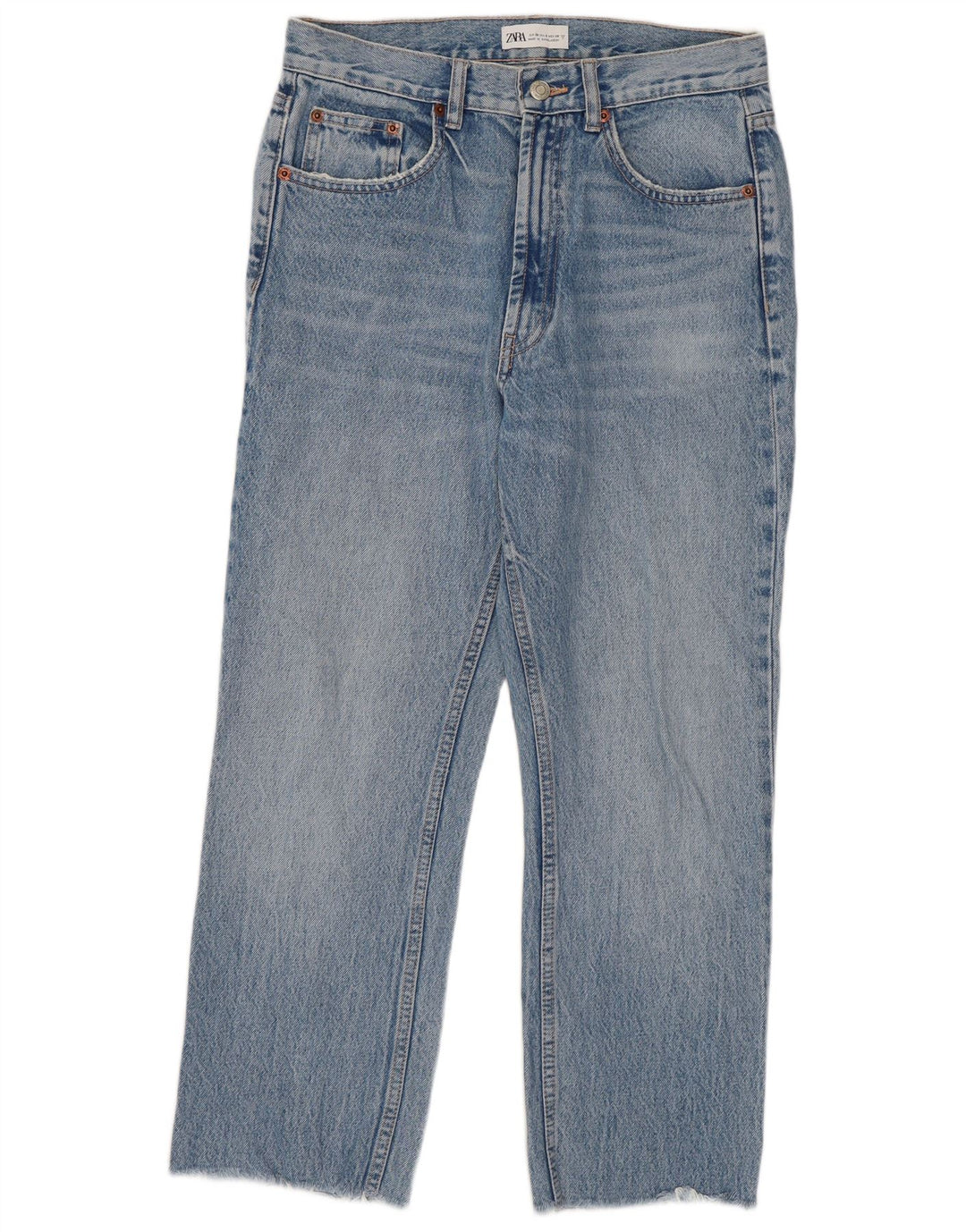 Zara Jean court droit pour femme EU 38 Small W28 L25 Bleu