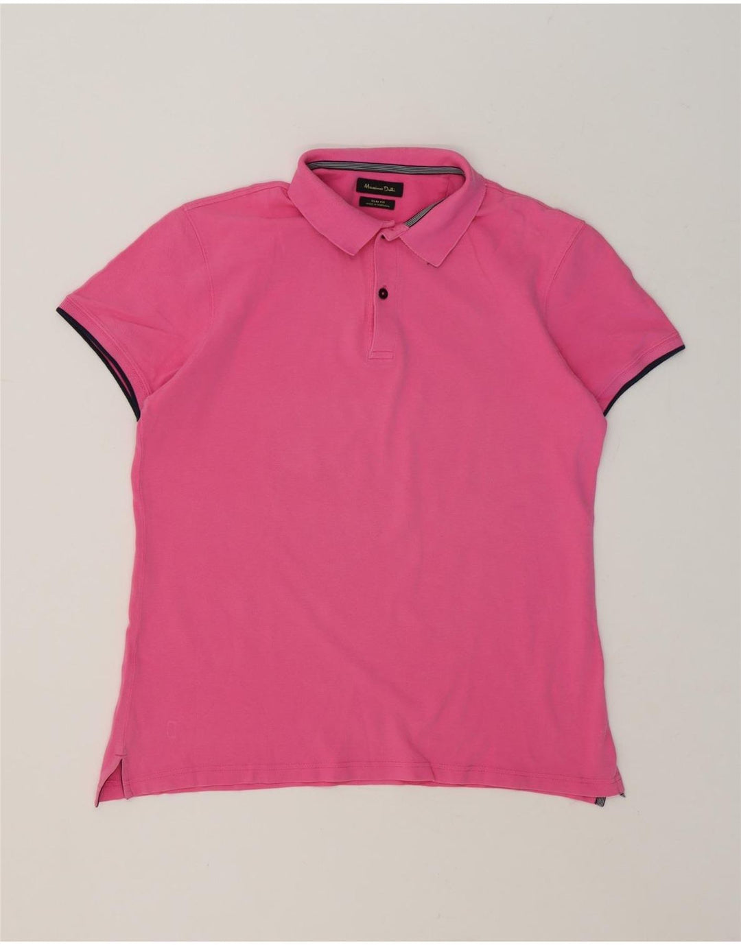 Massimo Dutti Polo Slim Fit Homme Rose Large