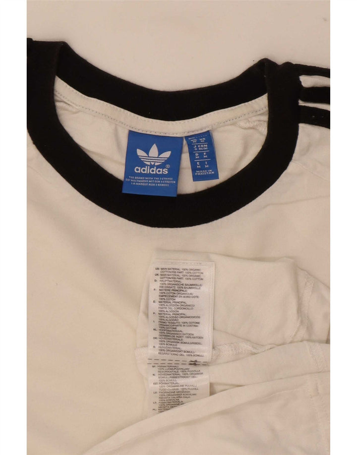 Adidas T-Shirt Homme Blanc Moyen Coton