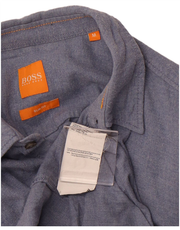 HUGO BOSS Chemise Slim Fit Bleu Moyen Coton Homme