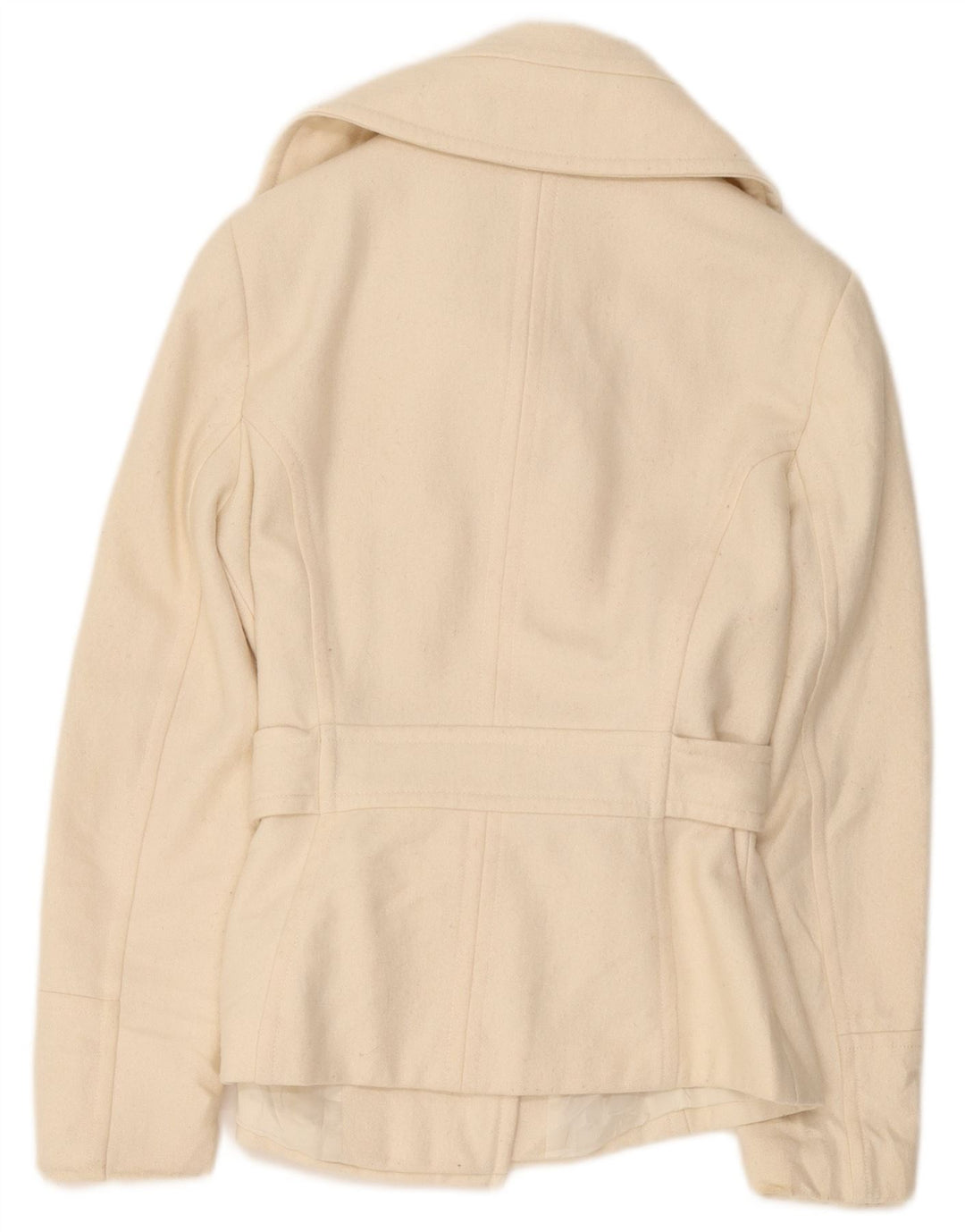 Zara Femme Caban UK 12 Medium Off White Laine