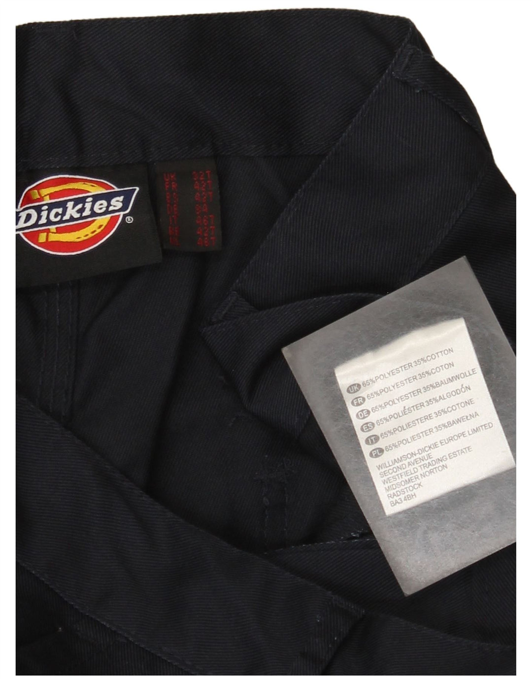 Dickies Pantalon Cargo Droit Homme W32 L30 Bleu Marine Polyester