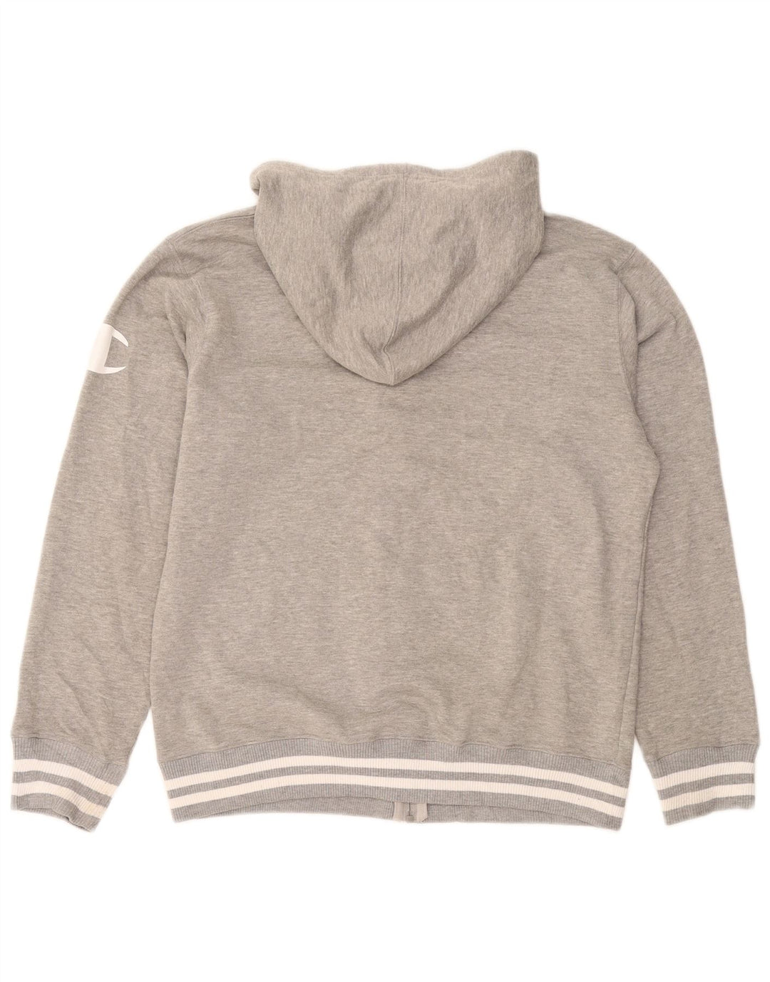 CHAMPION Pull à capuche zippé graphique pour hommes, grand gris