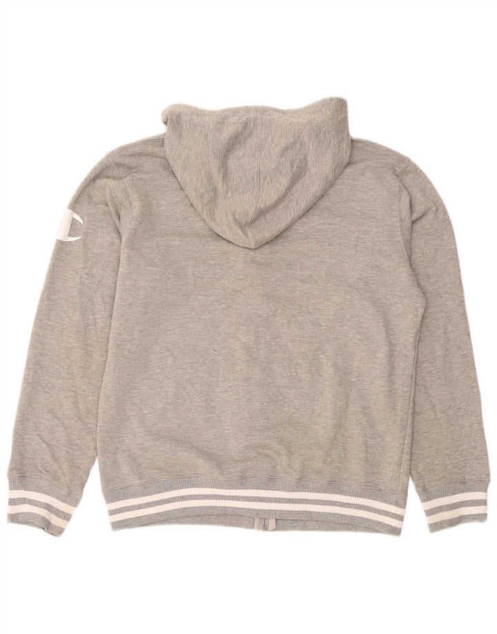 CHAMPION Pull à capuche zippé graphique pour hommes, grand gris