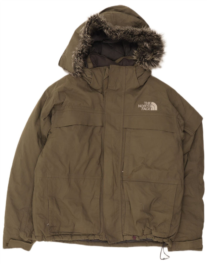 The North Face Veste rembourrée à capuche pour homme UK 38 Medium Khaki Nylon