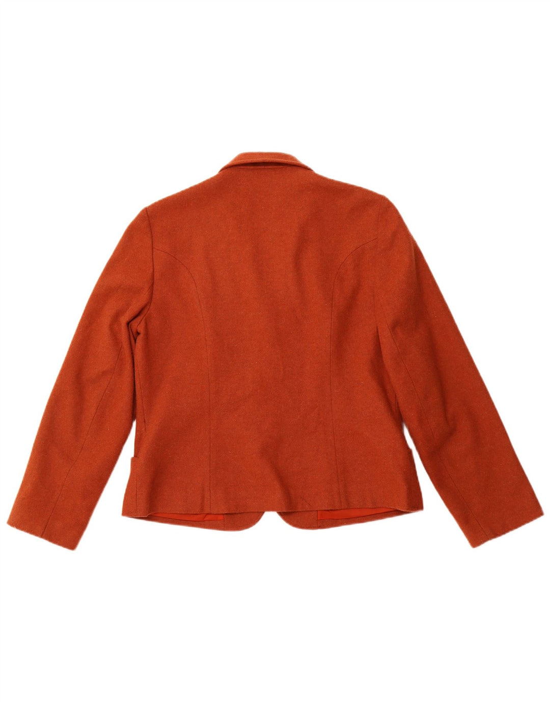 VINTAGE Femme 1 Bouton Blazer Veste UK 14 Acétate Orange Moyen