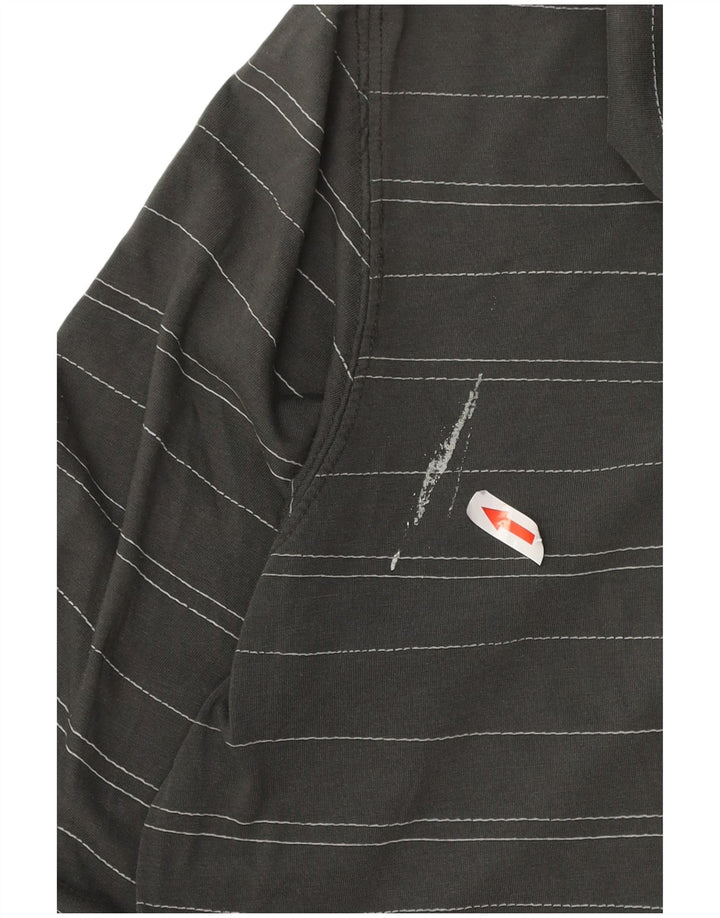 Vans Pull à capuche zippé pour homme en coton rayé gris petit