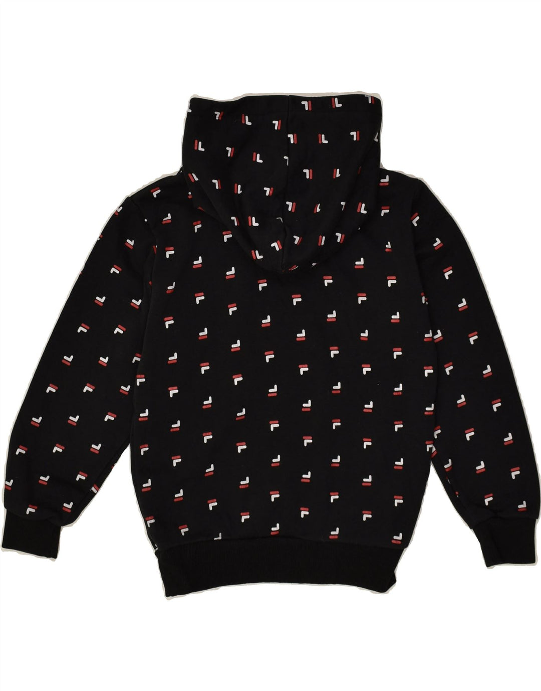 FILA Boys Hoodie Jumper 10-11 Years Black Polyester | Vintage Fila | Thrift | Second-Hand Fila | Used Clothing | Messina Hembry 