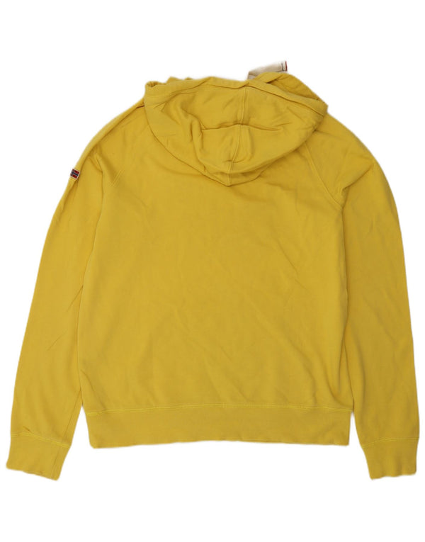 Napapijri Pull à capuche graphique pour homme en coton jaune moyen