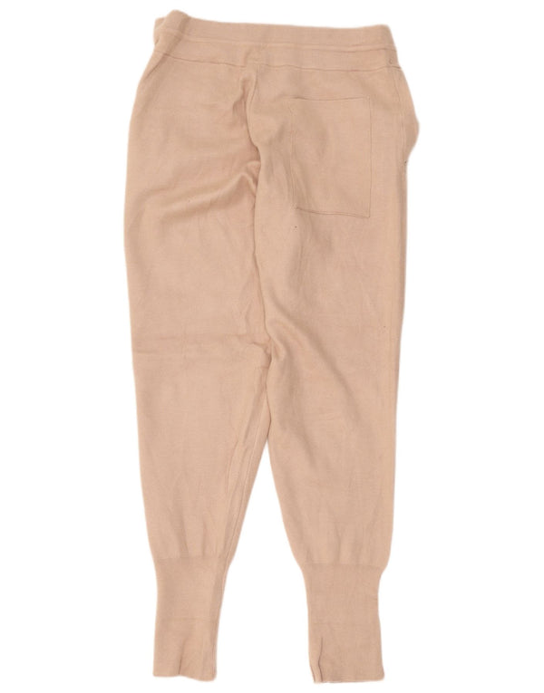 Zara Femme Pantalon De Survêtement Joggers UK 20 2XL Beige Viscose