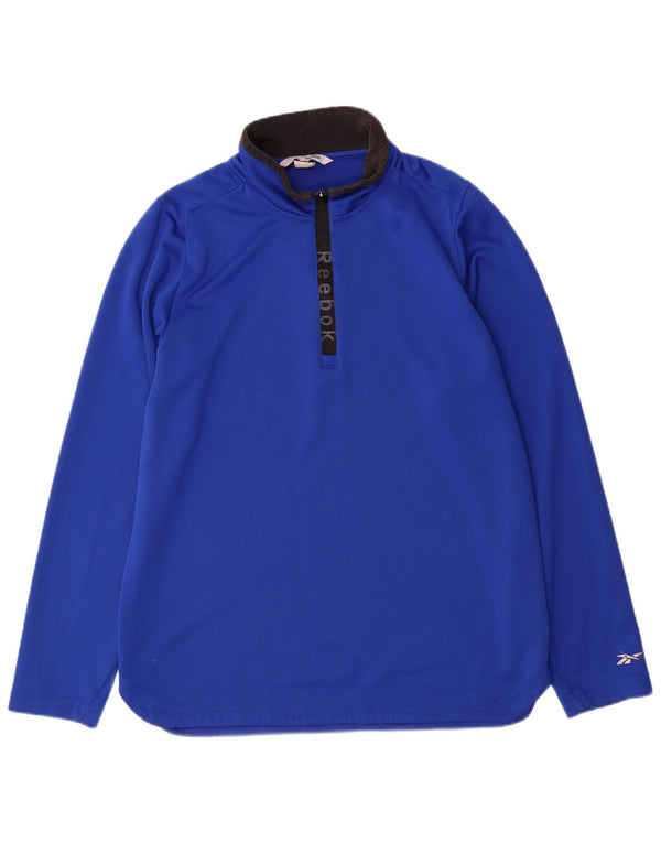 Reebok Haut de Survêtement Graphic Zip Neck Pullover Homme Bleu Polyester