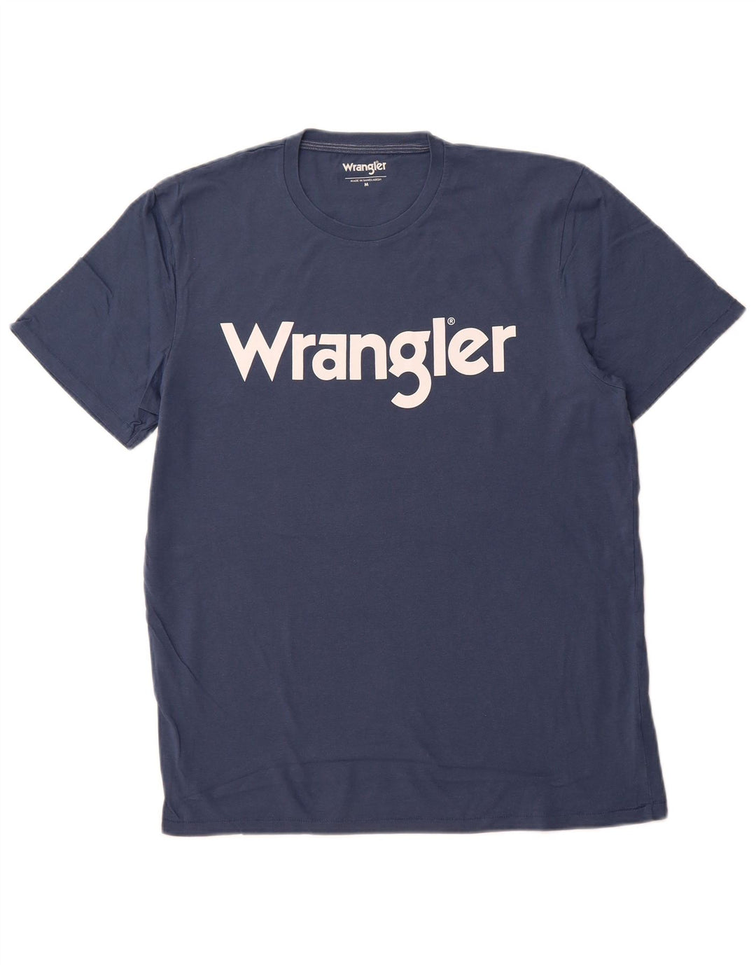 WRANGLER T-Shirt Graphique Homme Bleu Marine Moyen Coton