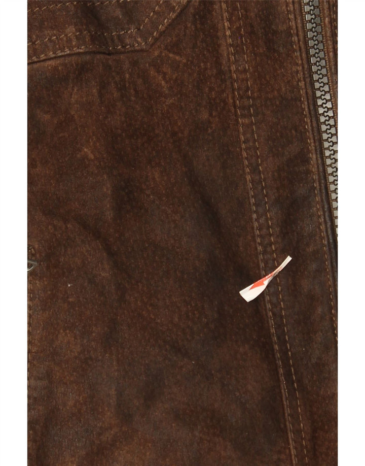Angelo Litrico Veste en daim pour homme UK 40 Grand cuir marron