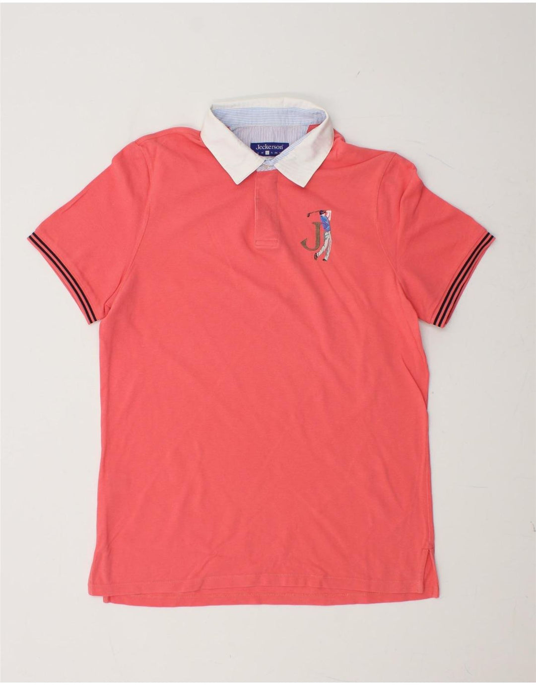 JECKERSON Polo graphique homme grand coton rose