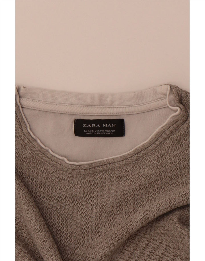 ZARA T-Shirt Homme Gris Moyen