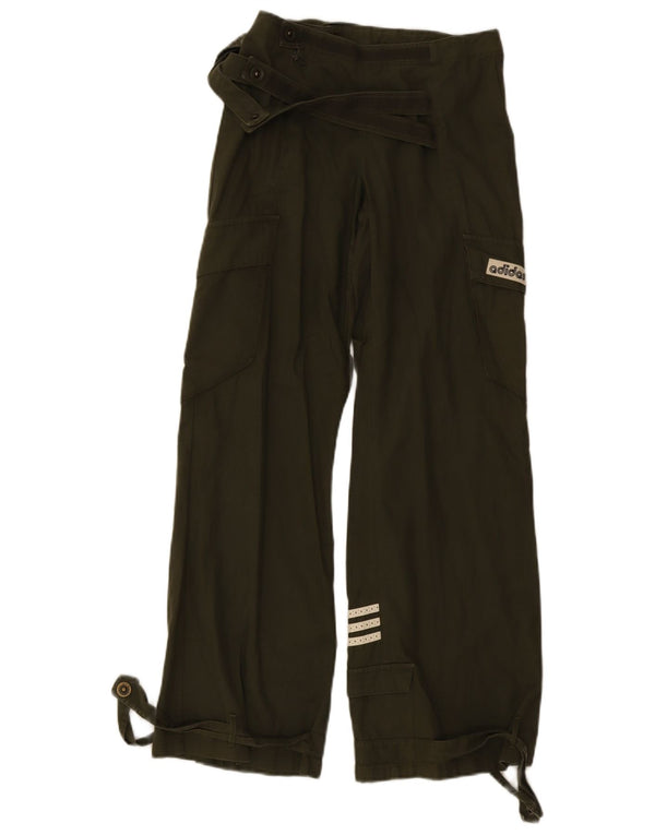 Adidas Pantalon cargo coupe ample pour femme IT 48 Medium W27 L30 Kaki Coton