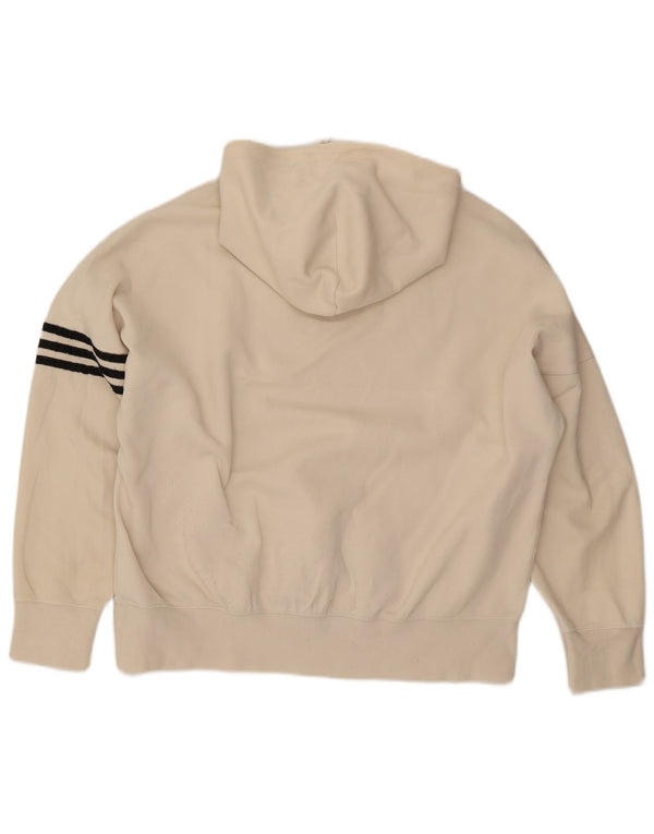 Adidas Pull à capuche pour homme en coton beige moyen