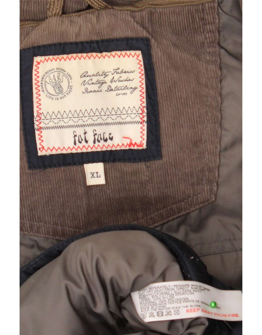 FAT FACE Gilet rembourré pour homme UK 42 XL Bleu marine Polyester