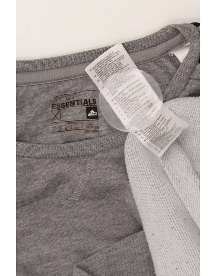 Adidas Sweatshirt Jumper XL Gris Moucheté Polyester