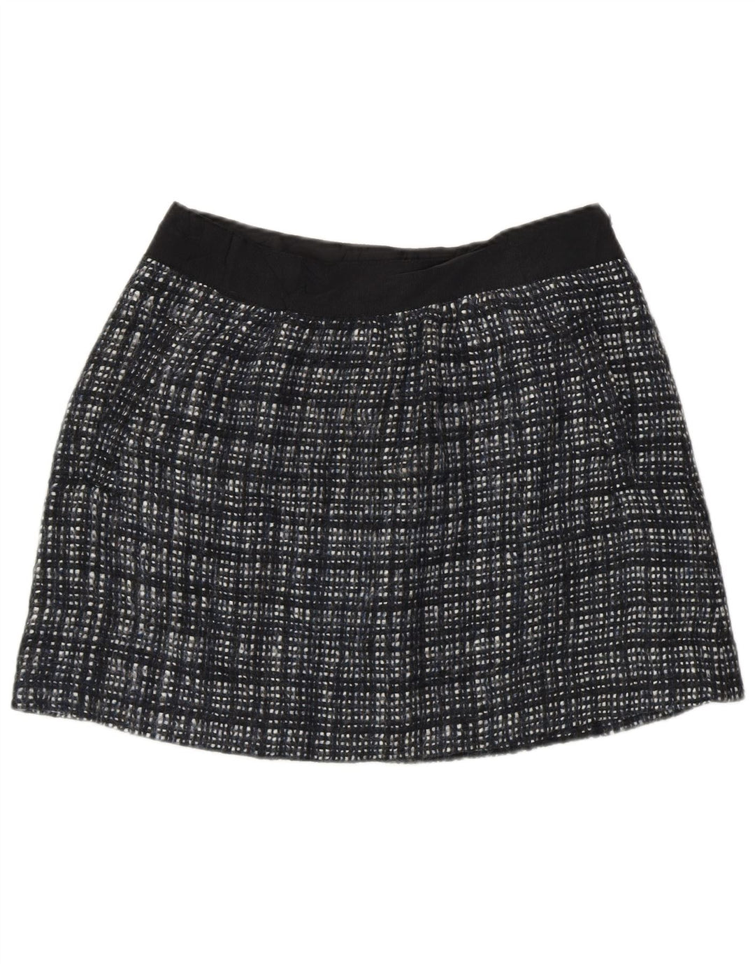 J. CREW Mini jupe femme US 8 Medium W30 laine à carreaux noir