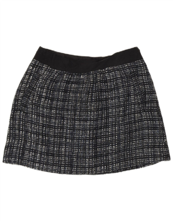 J. CREW Mini jupe femme US 8 Medium W30 laine à carreaux noir