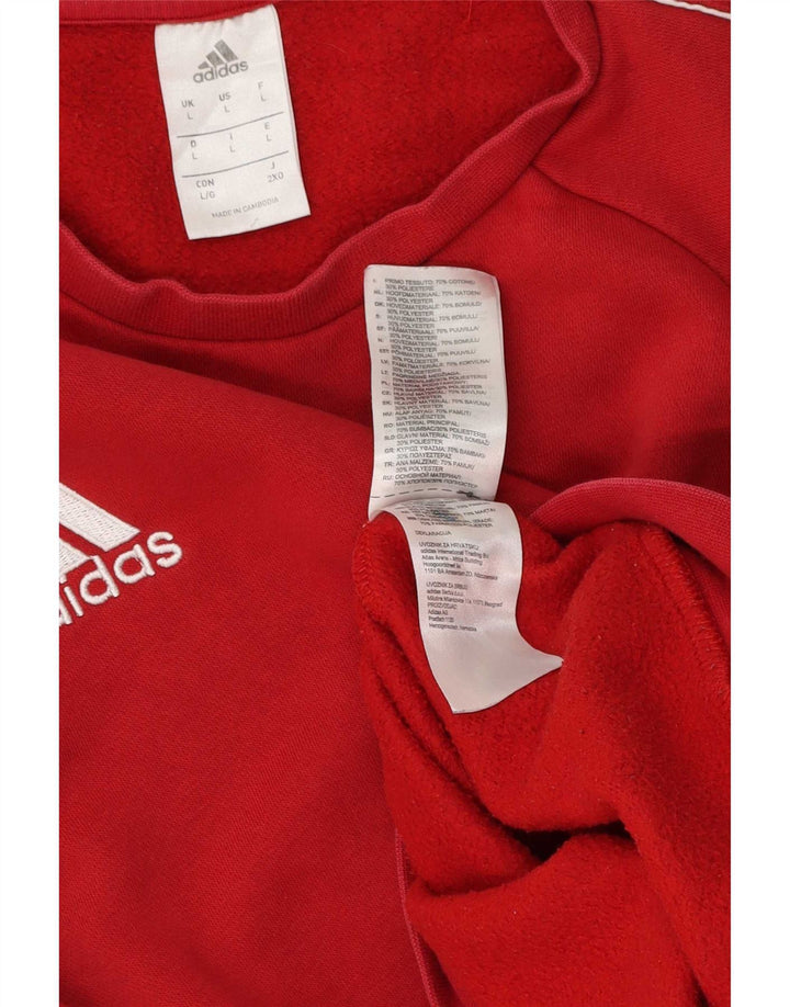 Adidas Mens Sweatshirt Jumper Grand Rouge Coton