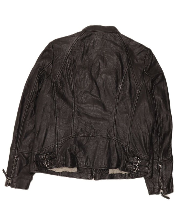 Veste en cuir pour femme Gypsy UK 22 3XL Cuir noir