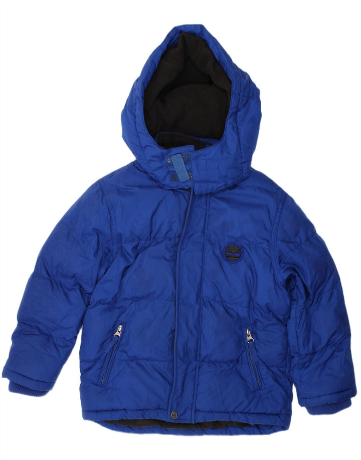 TIMBERLAND Doudoune à capuche garçon 5-6 ans Bleu Polyester