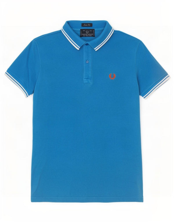 Fred Perry Polo Slim Fit Homme Petit Bleu Coton